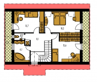 Grundriss des Obergeschosses - PREMIER 179